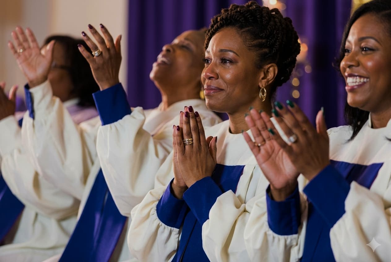 Choir worshipping